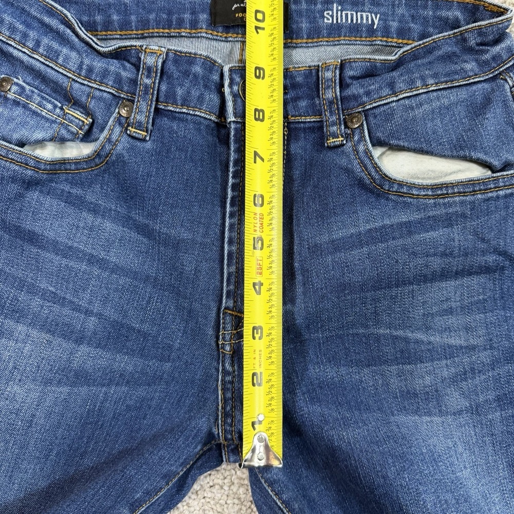 7 For All Mankind Slimmy Jeans Blue Womens 14 Stretch Slim Fit Premium Denim - Picture 5 of 8